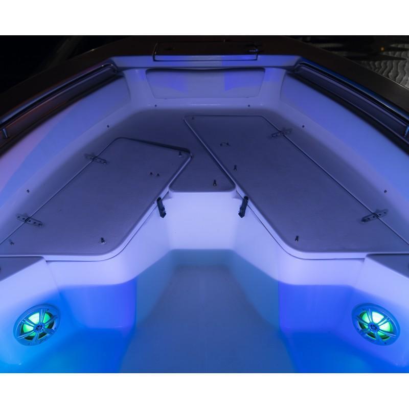 Marine / Powersports 6.5” Silver Coaxial Marine Speakers With Built-In Multi-Color RGB Lighting - Phoenix Gold