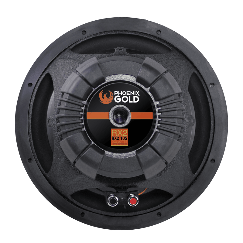 RX2 10" 200W Single 4-Ohm Subwoofer - Phoenix Gold