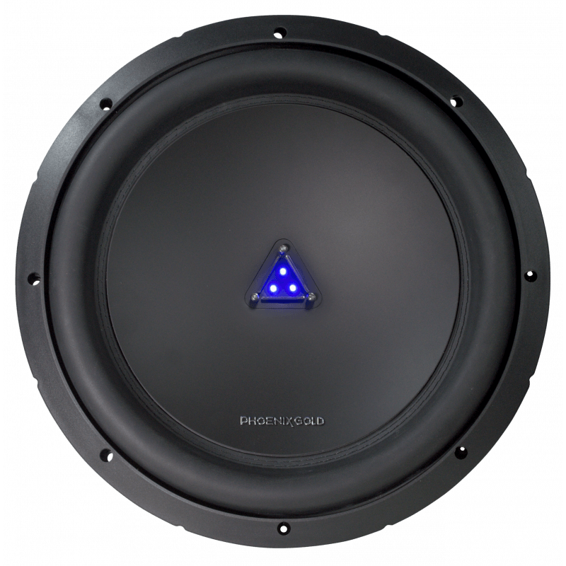 12" 1200W Dual 4-Ohm High Excursion Subwoofer - Phoenix Gold