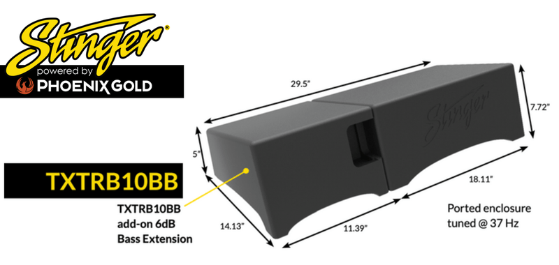 Add-On Extension Port for 10-Inch Subwoofer Enclosure for Full-Size Trucks and Other Vehicles