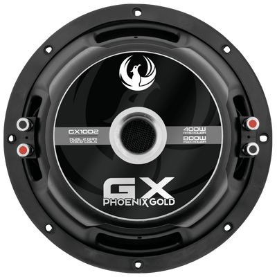 GX 10" High Performance Dual 2-Ohm Subwoofer - Phoenix Gold