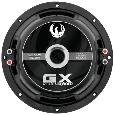 GX 10" High Performance Dual 4-Ohm Subwoofer - Phoenix Gold