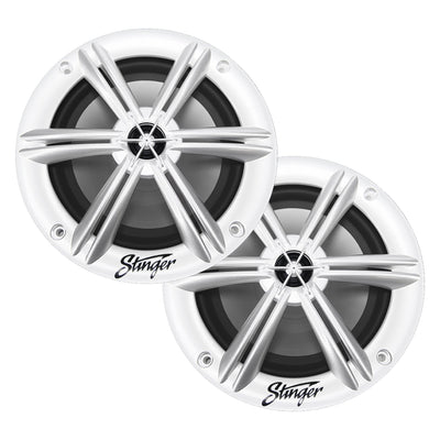 Marine / Powersports 6.5” White Coaxial Marine Speakers - Phoenix Gold