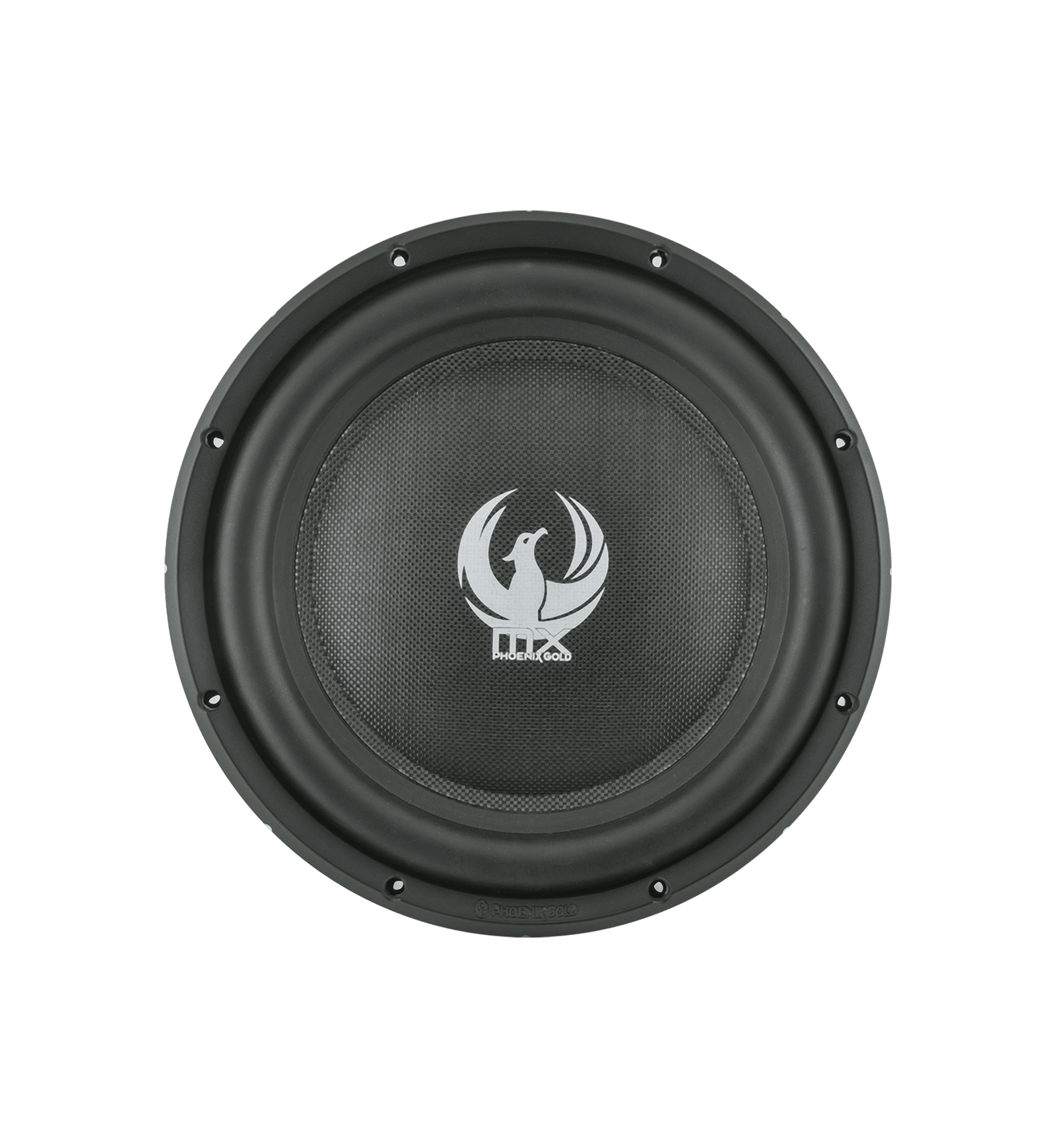 MX 10" Dual 4-Ohm 300W Slim Subwoofer - Phoenix Gold