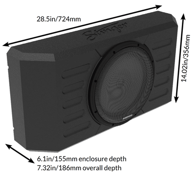 Swing Gate-Mounted 12-Inch Subwoofer Enclosure for Jeep Wrangler JK/JKU and JL/JLU - Phoenix Gold